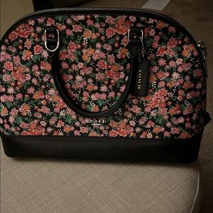 Coach Black Floral Women's Satchel